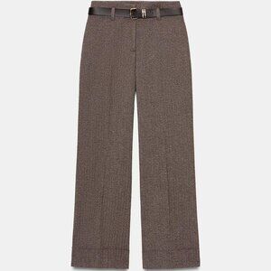 *NWT* ZARA | Herringbone chocolate pant